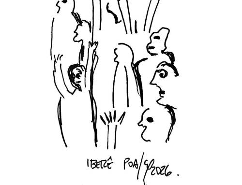 Gustavo Sobral desenha Iberê (Camargo)